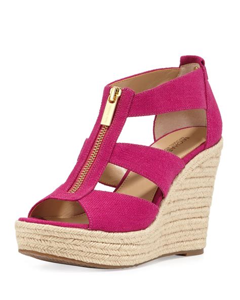 michael kors pink wedges|Michael Kors wedge sale.